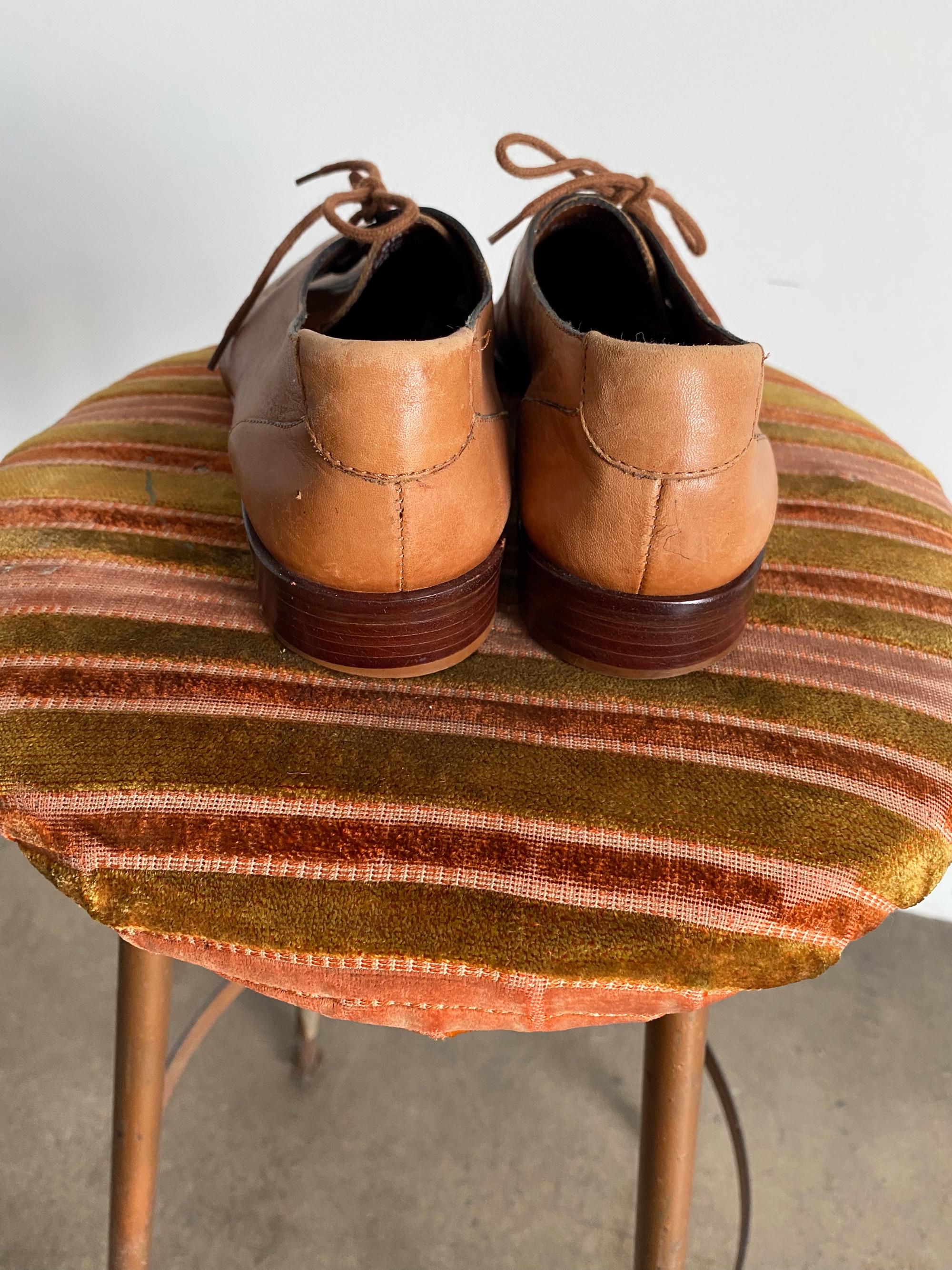 Vintage G.H Bass Leather Shoes, Lace Up, Cut Out Style, 8M 