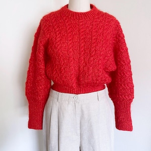 Vintage Red Wool Blend Sweater