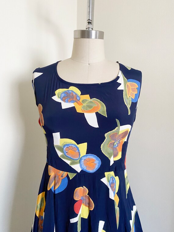 Vintage Floral Mini Dress, Flared Dress, 90's Vin… - image 2