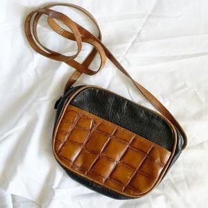 Vintage 90&#39;s Leather Purse, Minimal Style