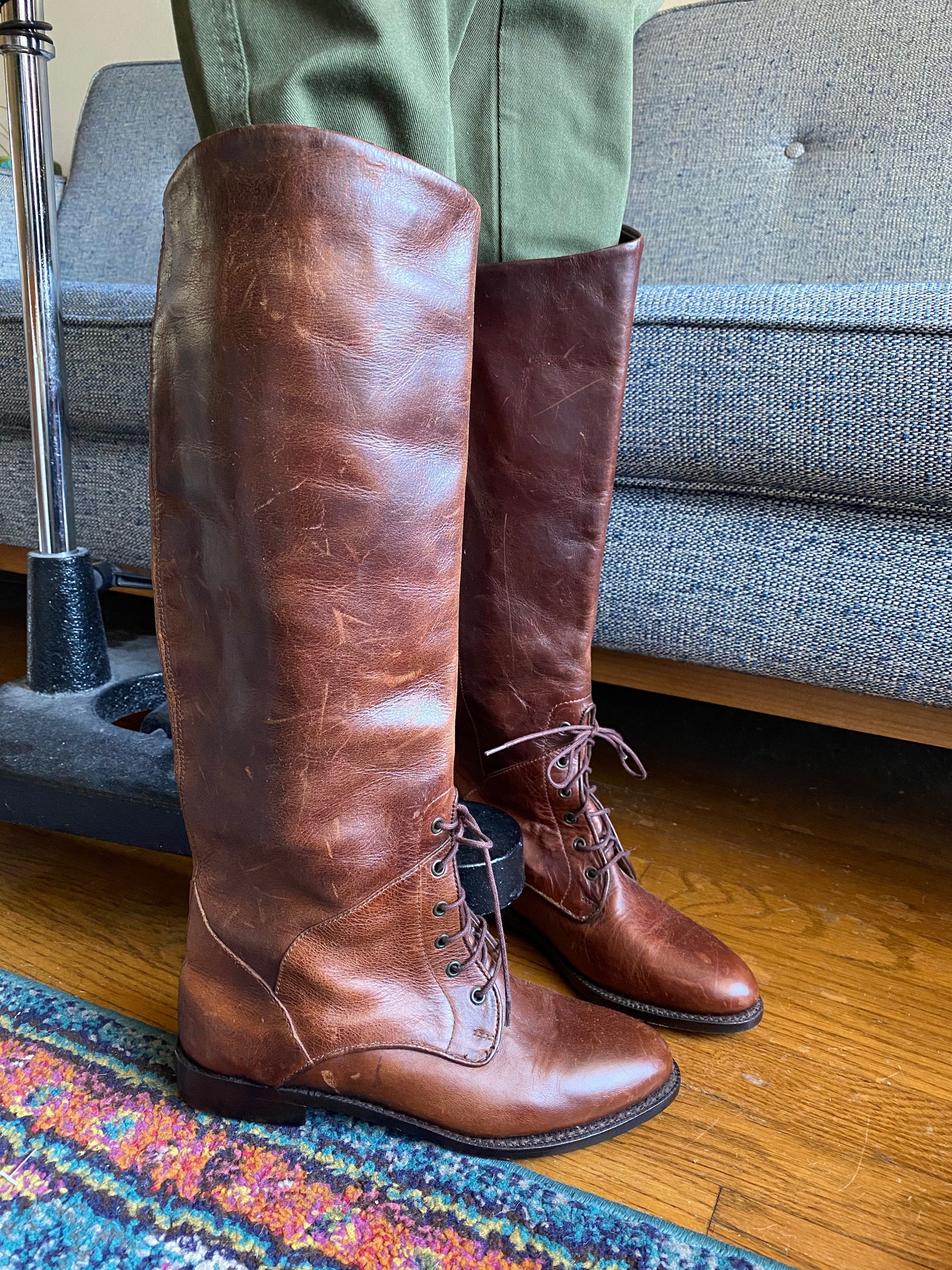 Lace up on sale riding boots