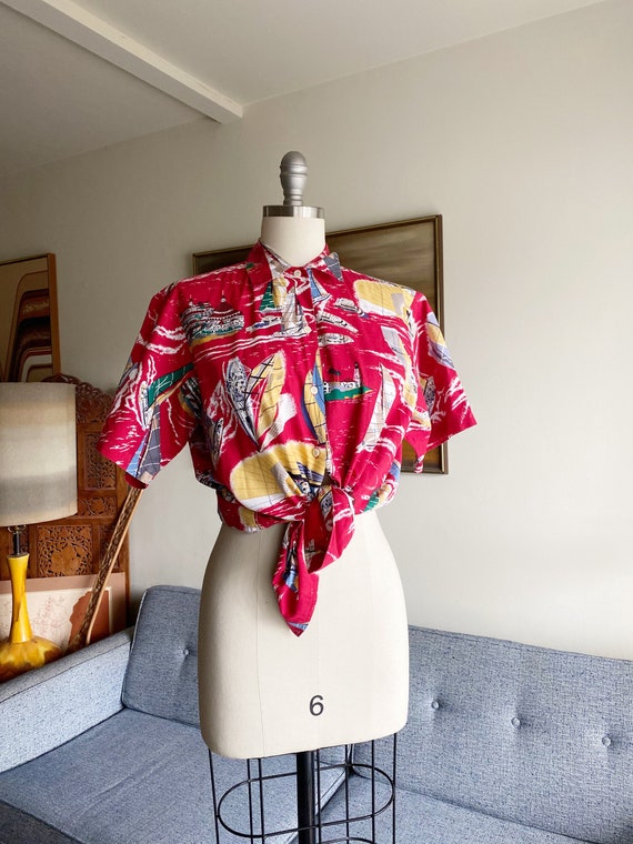 Vintage Cotton Hawaiian Shirt, Reyn Spooner, Vaca… - image 5