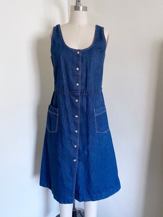 Vintage 80's Denim Dress, Sasson, S