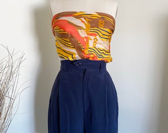 Vintage 90's Silk Shorts, Designer Vintage, XS 25" Waist