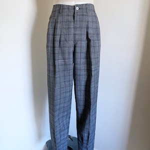 Vintage 80&#39;s Moods by Krizia Plaid Trousers, 27&quot; Waist