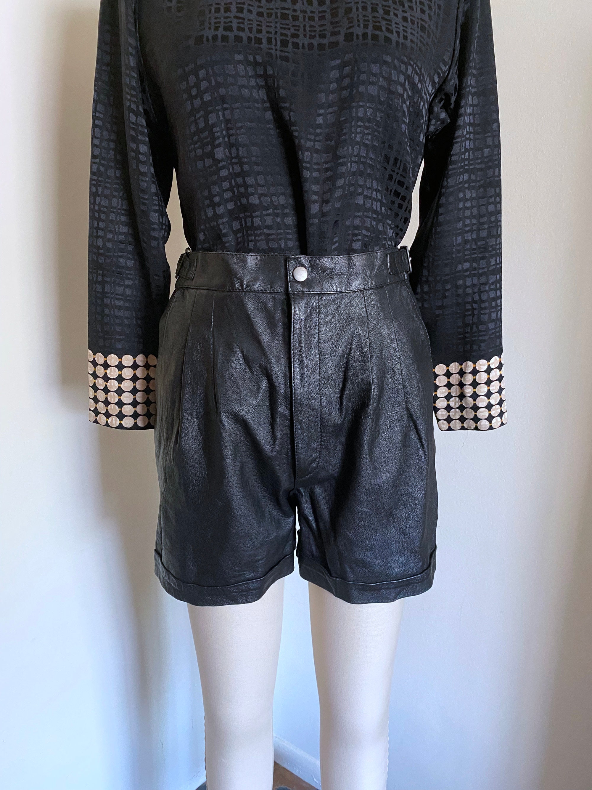 Lamb Leather Shorts - Etsy Lamb Leather Shorts - Etsy