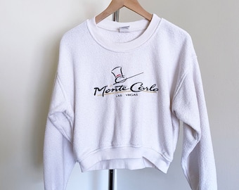 Vintage Cropped Sweatshirt, Monte Carlo Las Vegas