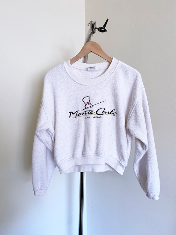 Vintage Cropped Sweatshirt, Monte Carlo Las Vegas