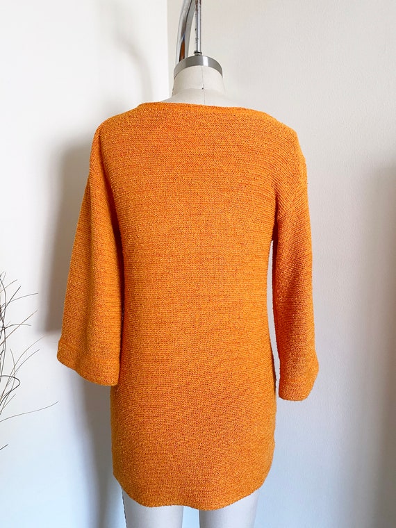 Vintage 70's Tangerine Tunic, Micro Mini Dress, S - image 7