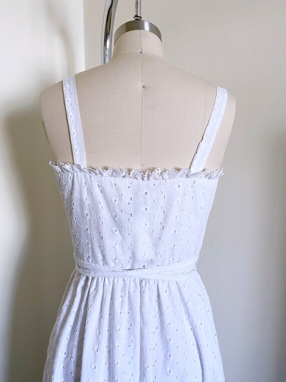Vintage Lanz eyelet dress, Cotton Blend, XS - image 4