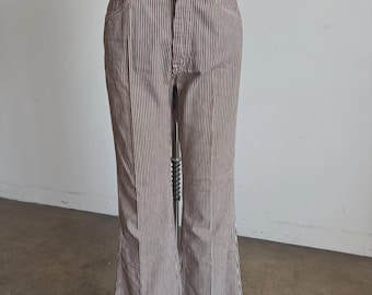 60's Levis For Gals Striped Big E Flares