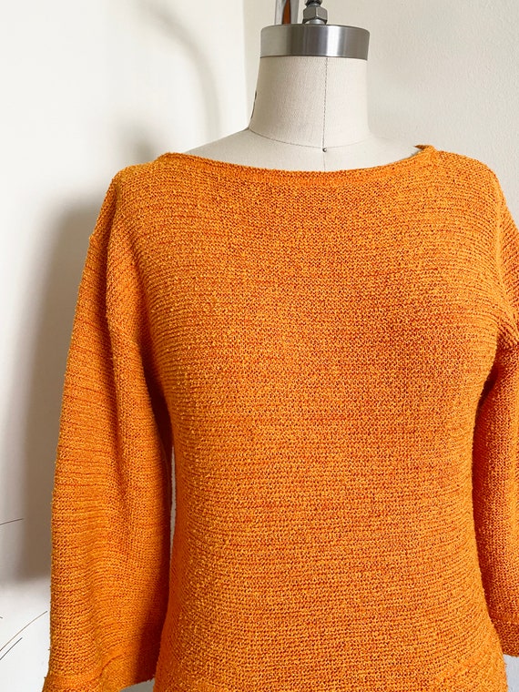 Vintage 70's Tangerine Tunic, Micro Mini Dress, S - image 6