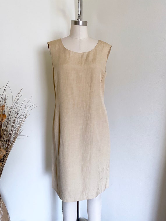 Vintage Linen and Silk Dress, Max Mara, Classic an