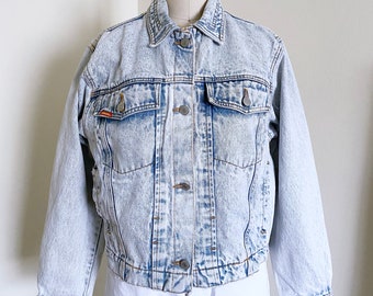 Vintage Denim Jacket, Jordache Jeans, Light Wash, M