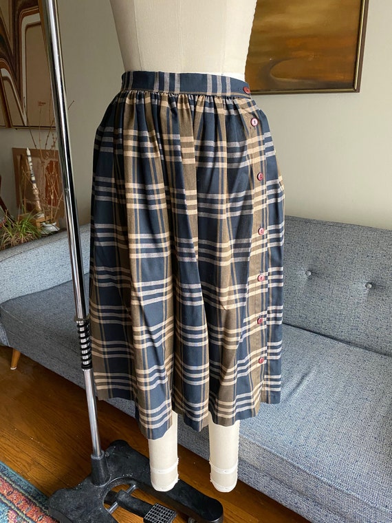 Vintage 70's Skirt Set, Praire Style Puff Sleeves… - image 3