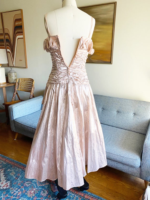 Vintage Metallic Pink Party Dress, Junior Dress, … - image 9