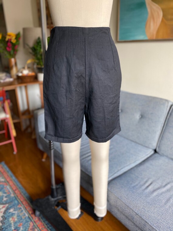 Vintage High Waisted Shorts / Black Shorts / Pacif
