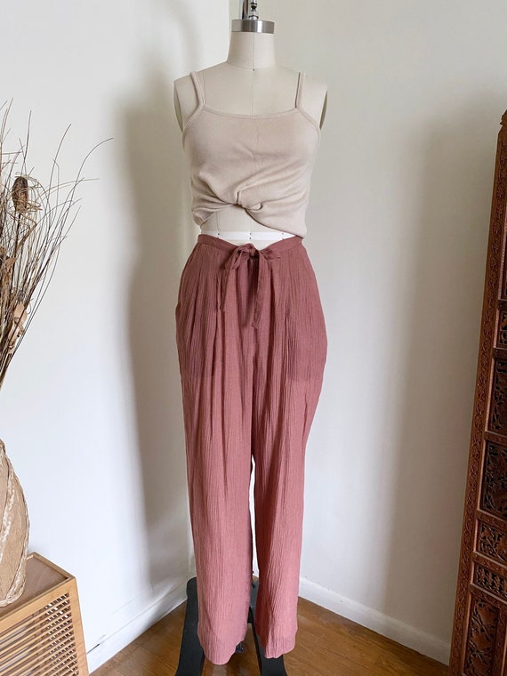 Vintage High Waisted Mauve Trousers, Geoffrey Been