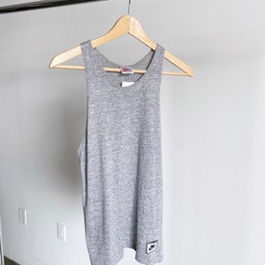 Vintage 80er Jahre Nike Tank, Heather Grey, S M