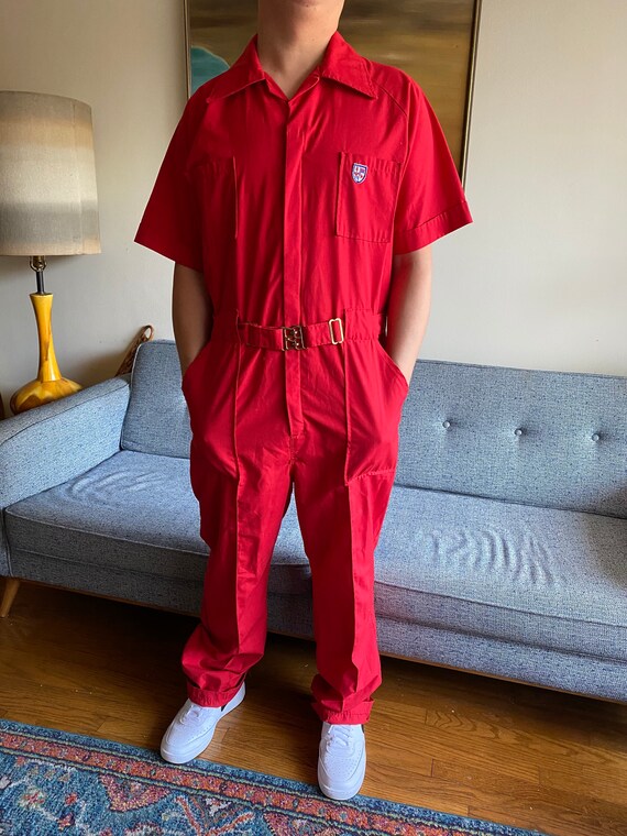 Vintage 70's Jumpsuit / Montgomery Ward Mens Jumps