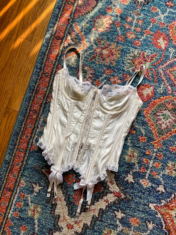 Vintage Frederick's of Hollywood Satin Bustier / G
