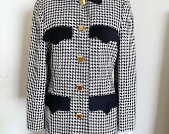 Vintage Genny Blazer, Black and White, Classic Style