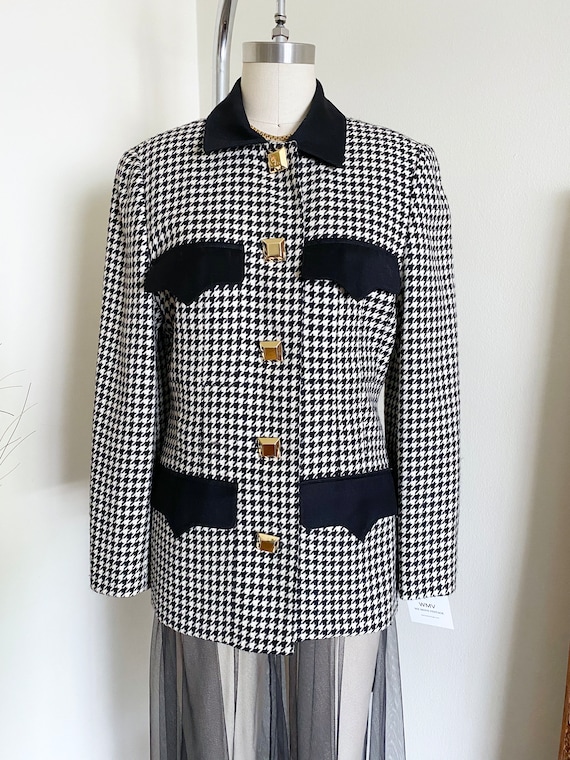 Vintage Genny Blazer, Black and White, Classic Sty