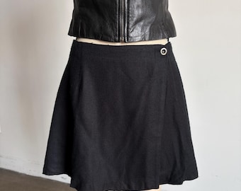 Vintage 90's Black Wrap Skirt