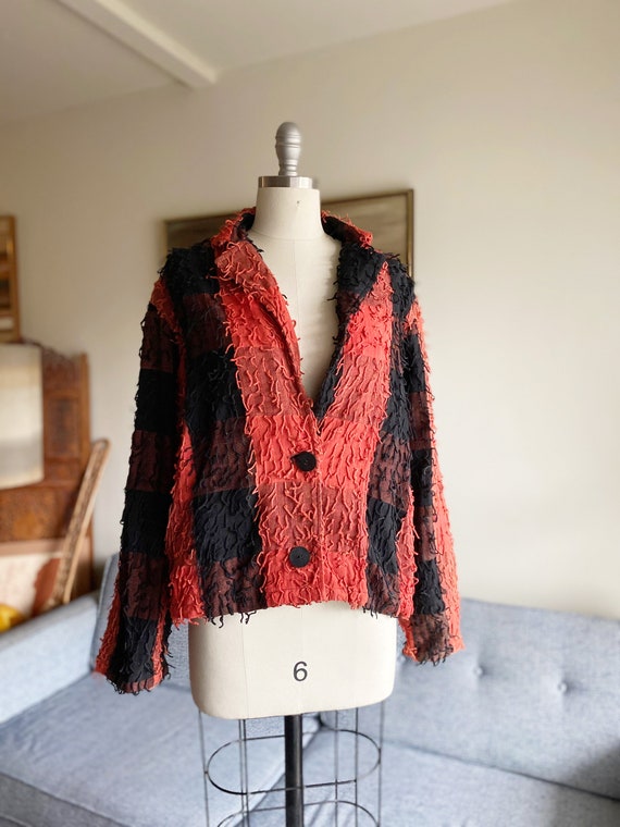Vintage Cotton Shag Jacket / Oversized Jacket / Mi