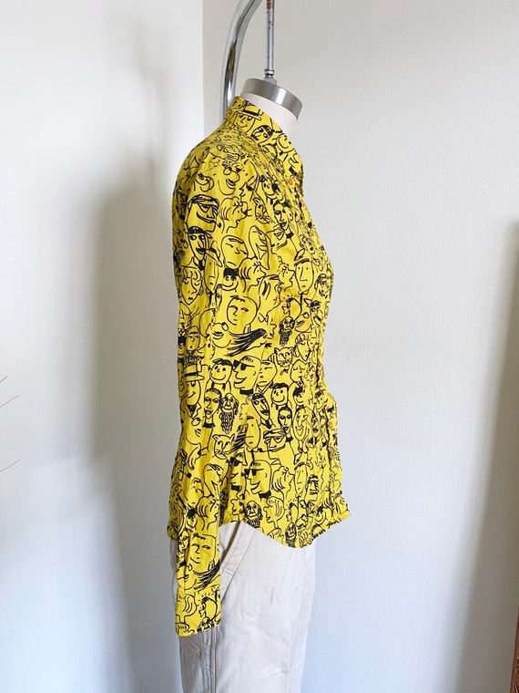 Vintage Moschino Jeans Shirt, Abstract Pattern, S - image 4
