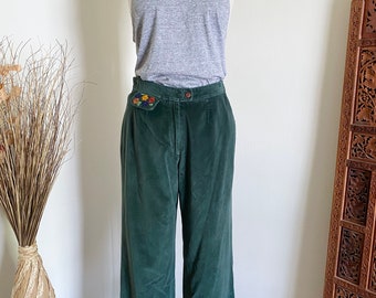 Pantaloni vintage in velluto di JC De Castelbajac, vita 27".