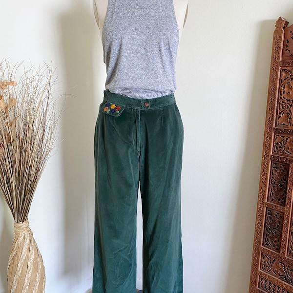 Vintage Velvet Trousers by JC De Castelbajac, 27" Waist