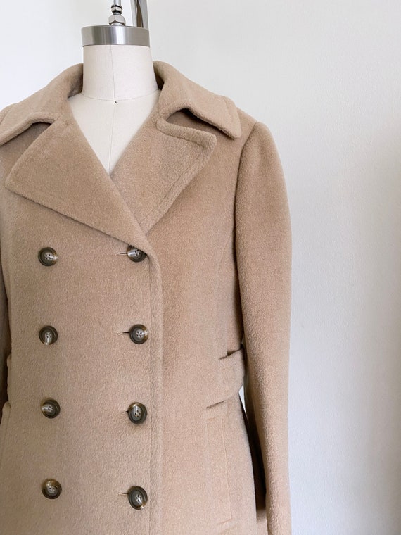 Vintage 70's Wool Coat, Double Breasted, M - image 4