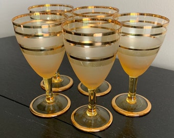 Bohemian Czech Barware Cocktail Glass Set Of 5