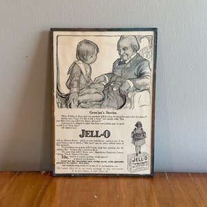 Vintage 1913 Jello Ad Grandpas Stories By Rose O&#39;Neill