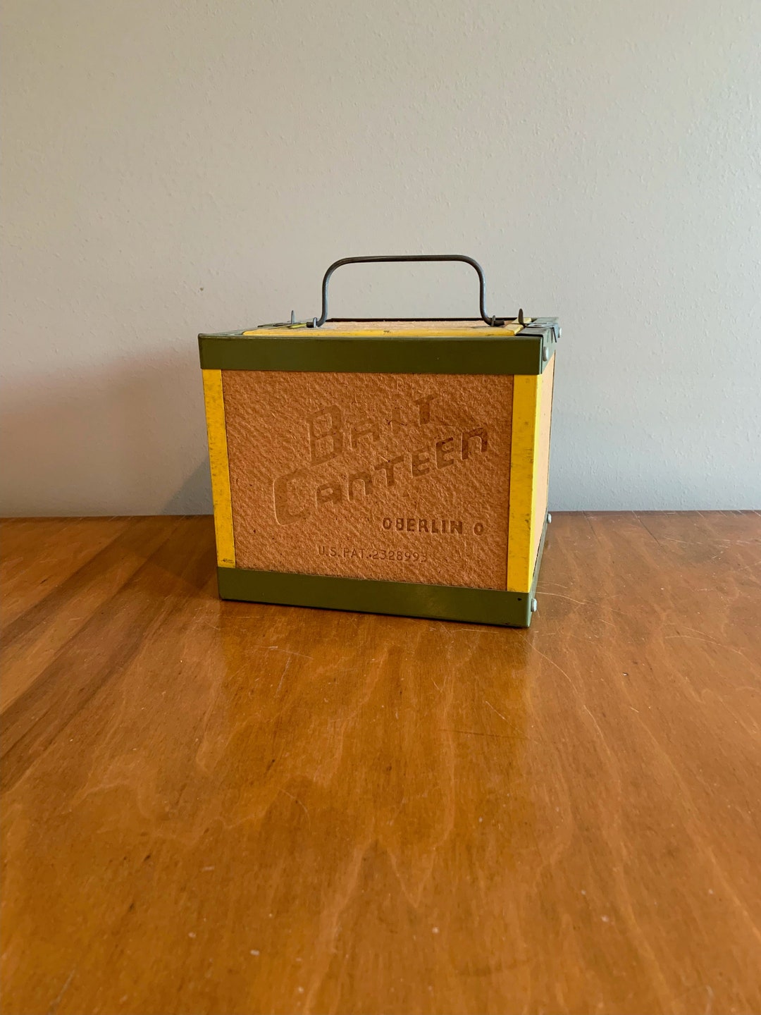 Vintage Oberlin Bait Canteen With Moss Refill Etsy