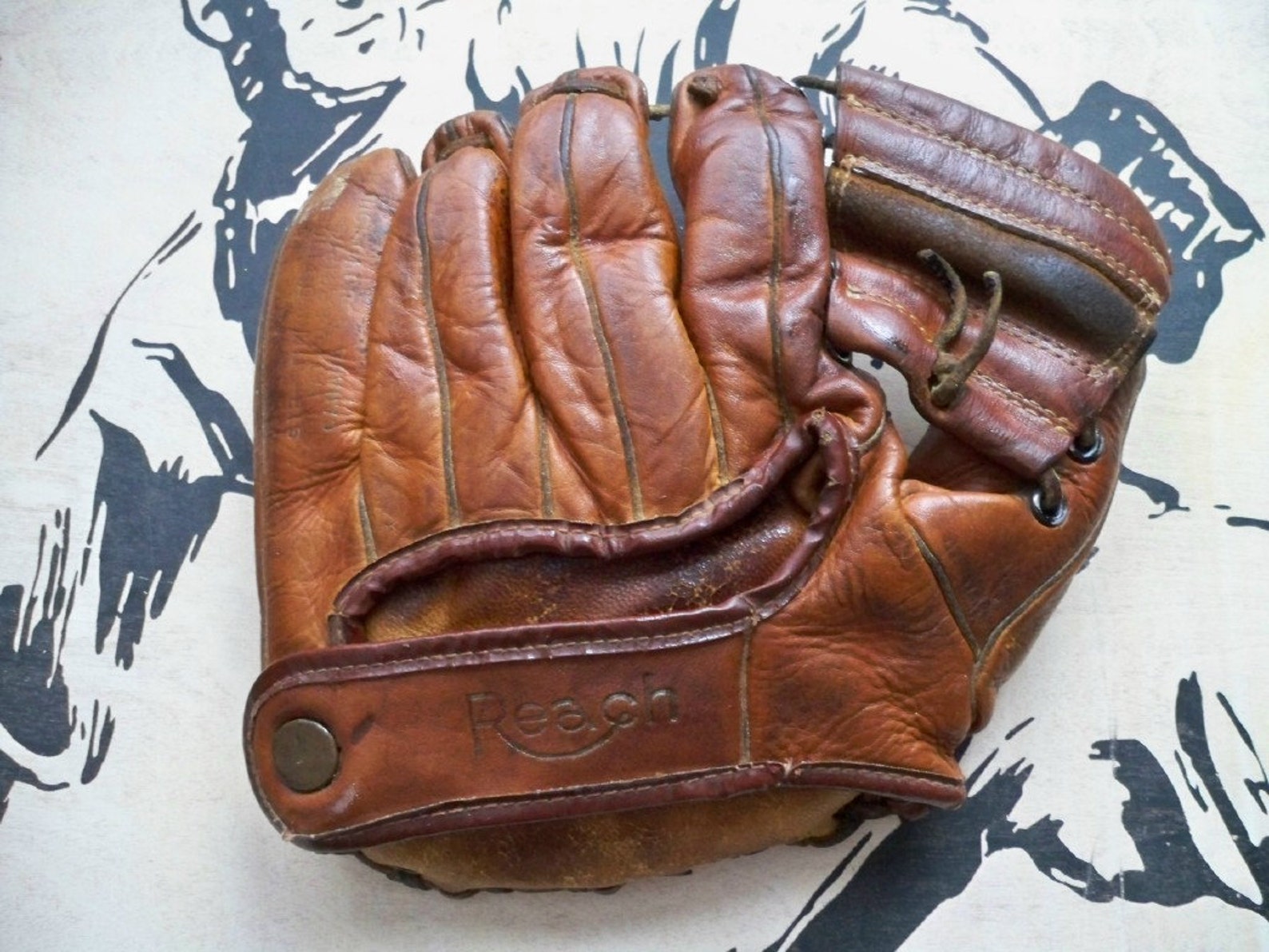 Vintage Reach Baseball Glove Dave Williams Model 2151 Etsy