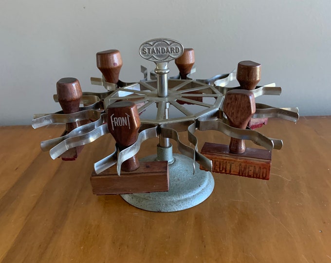 Vintage Standard 12 Rubber Stamp Holder Carousel Etsy