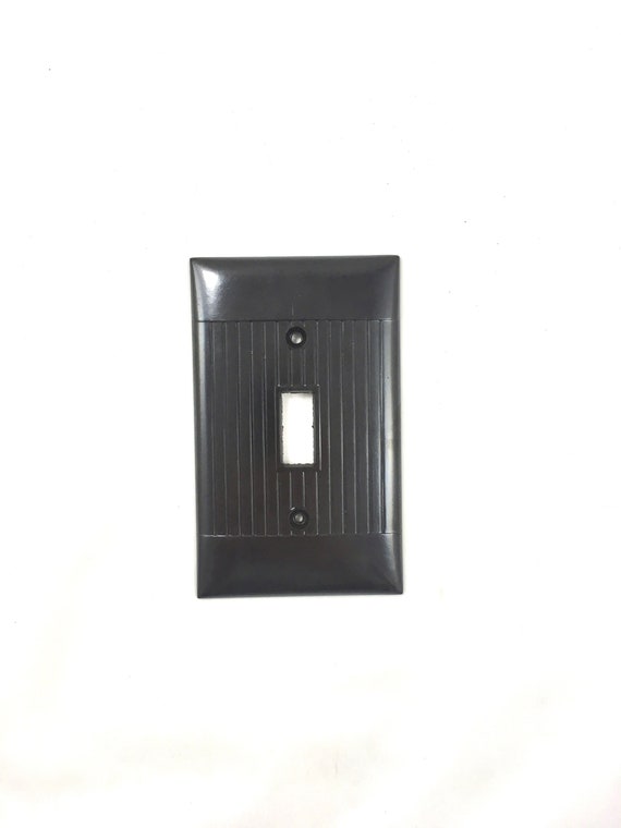 NOS Vintage ART DECO IVORY Bakelite Switch Wall Plate Cover Mid Century SCREWS