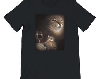 Camiseta divertida de gato - Camiseta con meme de gato - Camiseta de animal - Regalo de humor irónico para amantes de los gatos