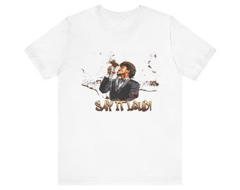 Camiseta de James Brown "Dilo en voz alta" / Camiseta retro de música soul