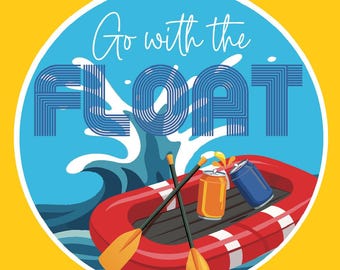 Digital nedladdning av Float Trip Använd Float-designen för T-shirtbeställningar