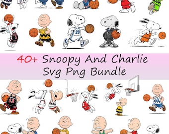 40+ Süßer Hunde-Svg-Bundle, Snoopyy, Charliee Brown Svg, Clipart, Cricut, Silhouette, Comic Hund inspiriert Clipart (digitaler Download)