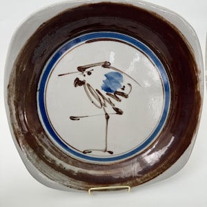 Dansk International Designs Crane Plate – Mid Century Modern Stoneware – Niels Refsgaard Style – Made in Japan