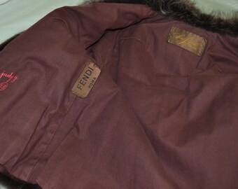 90s Y2k Vintage FENDI Fur Jacket Dark Purple Grey Fur Jacket 90s Y2k Vintage FENDI Fur Jacket Dark Purple Grey Fur Jacket