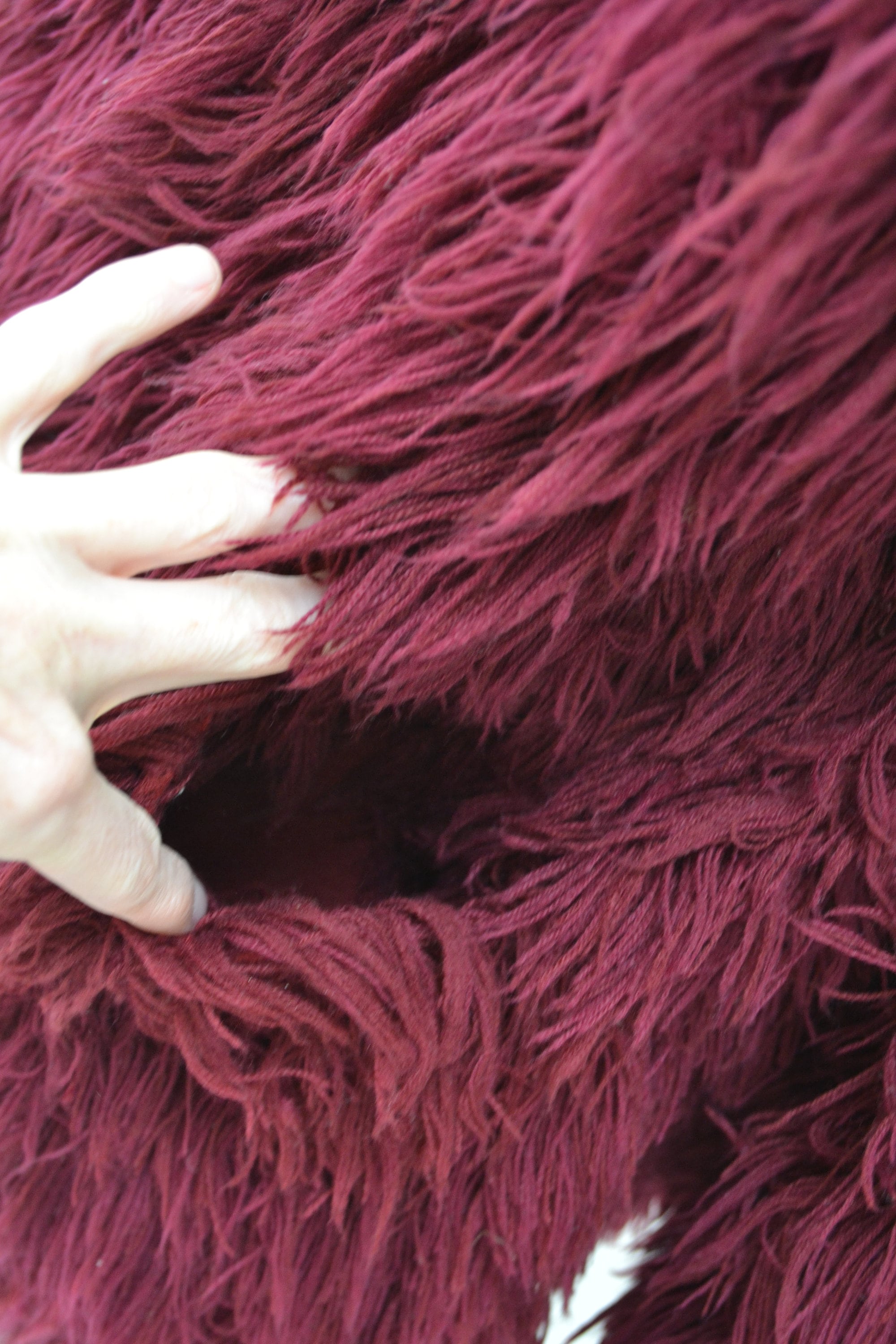 Burgundy clearance shaggy jacket