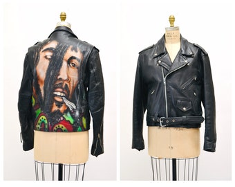 極渋‼️ 80〜90s VINTAGE LEATHER ITALY MOVE Vintage 80s 90s the New Age Black Leather Jacket M - Etsy