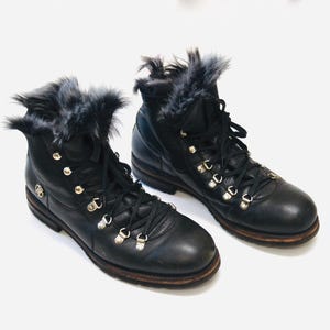 Roberto Cavalli Kids Black and Brown High-Top Boots Roberto Cavalli | Shoes | Roberto Cavalli Leather Hiker Dark  main image 3