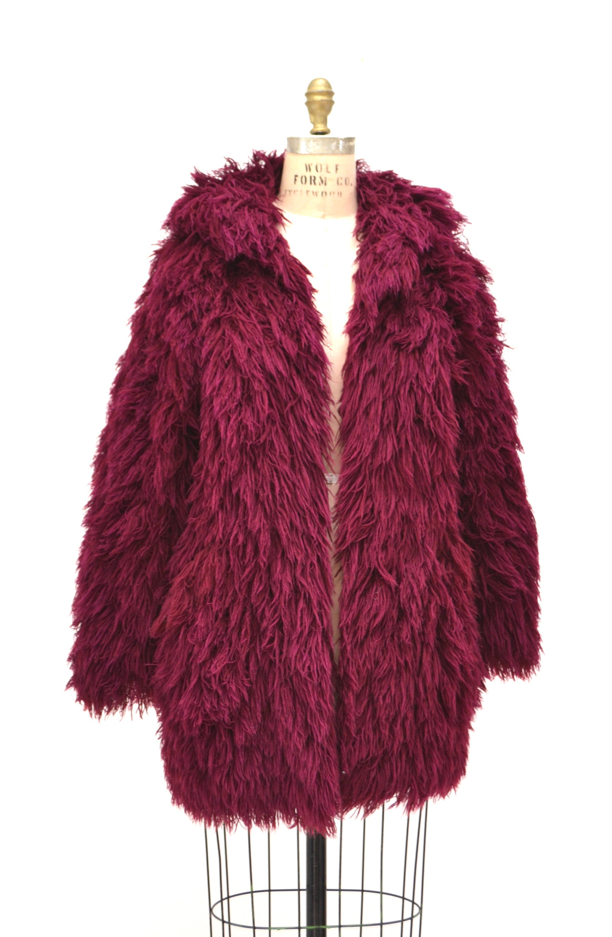 ADORABLE SHAGGY CHECK COAT