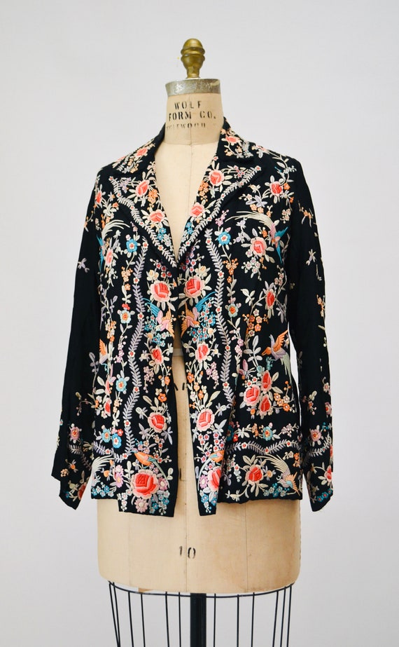 1930s Chinese Embroidered Silk Jacket / Vintage B… - image 2